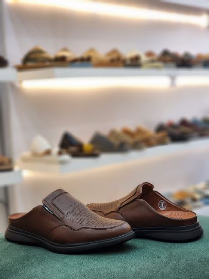 صورة جزمه رسمي ايطالي  طبي خفيف ومريح مفتوح من الخلف